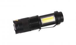 Camelion LED51531  (фонарь, черн., LED XPE+COB, ZOOM, 4 реж 1XLR6, алюм.,откр. блистер)