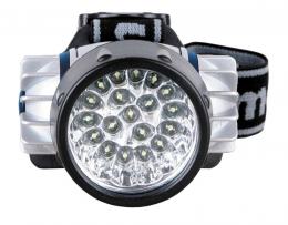 Camelion LED5323-19Mx (фонарь налобн, металлик,19 ультра ярк LED, 4 реж, 3XR03 в компл, пласт, блис)