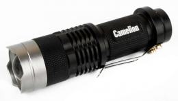 Camelion LED5135  (фонарь, черный, LED XPE, ZOOM, 3 реж 1XLR6 в компл., алюм.,откр. блистер)