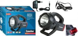 Camelion 2931R2  (фонарь аккум. 220В/12В, карбон,   10W  CREE LED, 4В 4А-ч, пластик, коробка)