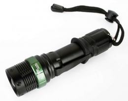 Ultraflash E142  (фонарь аккум. 220В, черн., CREE 3 ватт, фокус, 3 реж., 18650, пласт. бокс)