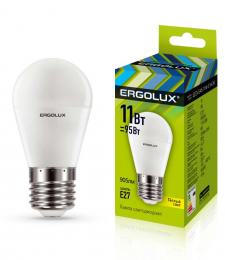 Ergolux LED-G45-11W-E27-3K (Эл.лампа светодиодная Шар 11Вт E27 3000K 172-265В)