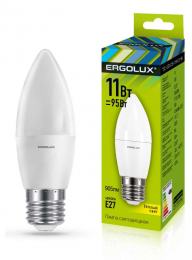 Ergolux LED-C35-11W-E27-3K (Эл.лампа светодиодная Свеча 11Вт E27 3000K 180-240В)