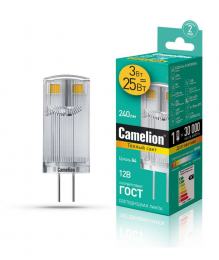 Camelion LED3-G4-JC-NF/830/G4 (Эл.лампа светодиодная 3Вт 12В AC/DC)