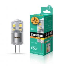 Camelion LED3-G4-JD-NF/830/G4  (Эл.лампа светодиодная 3Вт 220В)