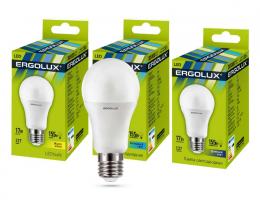 Ergolux LED-A60-17W-E27-3K (Эл.лампа светодиодная ЛОН 17Вт E27 3000K 180-240В)