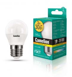 Camelion LED3-G45/830/E27 (Эл.лампа светодиодная 3Вт 220В)