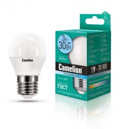 Camelion LED3-G45/845/E27 (Эл.лампа светодиодная 3Вт 220В)