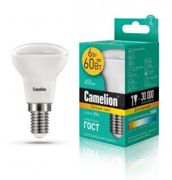 Camelion LED6-R50/830/E14 (Эл.лампа светодиодная 6Вт 220В)