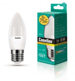 Camelion LED8-C35/830/E27 (Эл.лампа светодиодная 8Вт 220В)