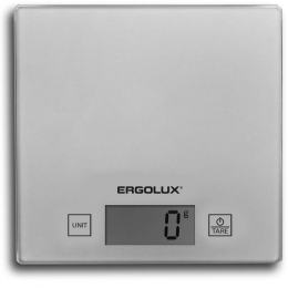 ERGOLUX ELX-SK01-С03 серые металлик (весы кухонные до 5 кг, 150*150 мм)