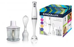 ERGOLUX ELX-BS01-C31 бело-серый  (блендерный набор:измельчитель,венчик, блендер.500Вт,220-240В)