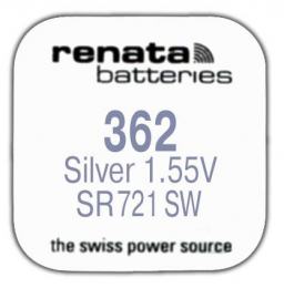 Renata R 362 (SR 721 SW, 1.55V, 24mAh, 7.9x2.1mm)(батарейка для часов)