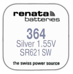 Renata R 364 (SR 621 SW, 1.55V, 22mAh, 6.8x2.1mm)(батарейка для часов)