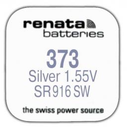 Renata R 373 (SR 916 SW, 1.55V, 29mAh, 9.5x1.6mm)(батарейка для часов)