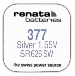 Renata R 377 (SR 626 SW, 1.55V, 30mAh, 6.8x2.6mm)(батарейка для часов)