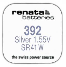 Renata R 392 (SR 41 W, 1.55V, 45mAh, 7.9x3.6mm)(батарейка для часов)