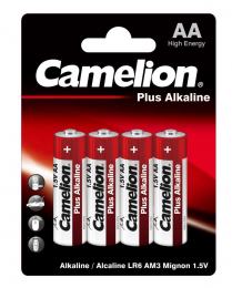 Camelion..LR 6  Plus Alkaline BL-4 (LR6-BP4, батарейка,1.5В)